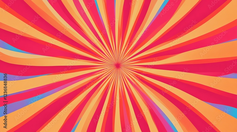 A dynamic red and pink pattern with orange rays or spirals in the center A dynamic red and pink pattern with orange rays or spirals in the center