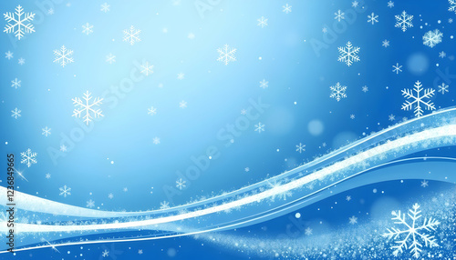 Winter night sky, swirling snowflakes, glowing particles, magical blue background, ethereal light trails, sparkling stars, dreamy atmosphere, fantasy landscape, cosmic energy, celestial beauty, shimme