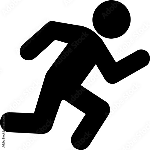 running person silhouette illustration running man icon