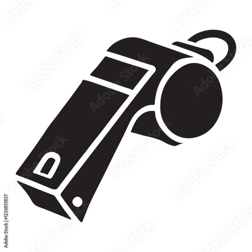 Simple Black Silhouette Whistle Illustration