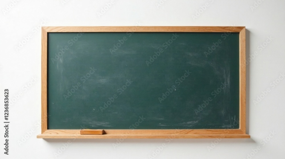 A Blank Green Chalkboard with a Wooden Frame Ready for Your Message or Ideas A Blank Green Chalkboard with a Wooden Frame Ready for Your Message or Ideas