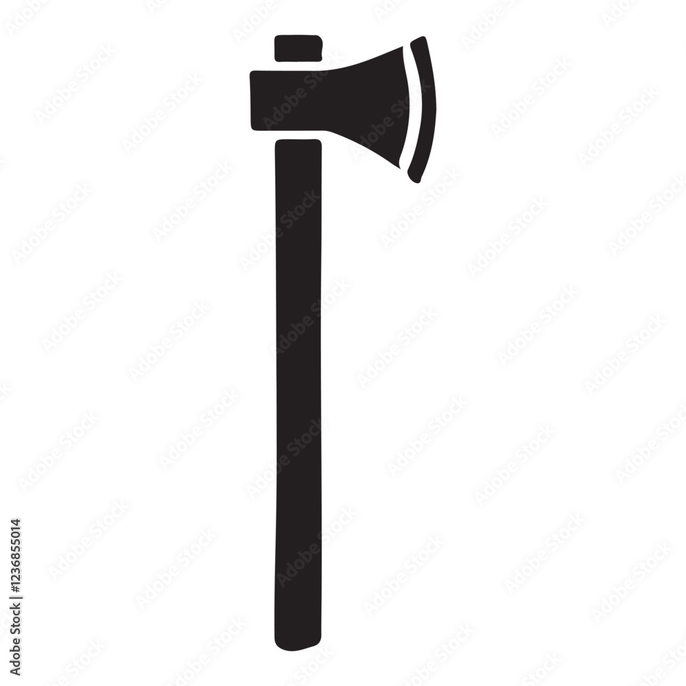 Axe Silhouette Illustration for Lumberjack Theme Axe Silhouette Illustration for Lumberjack Theme