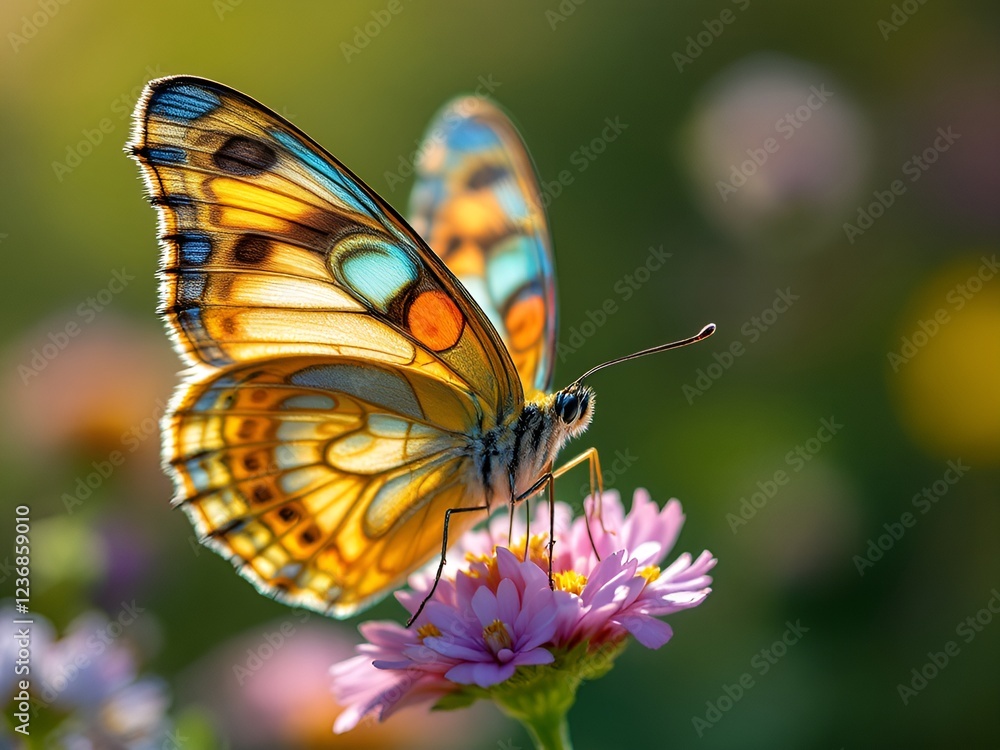 Fototapeta premium butterfly on flower