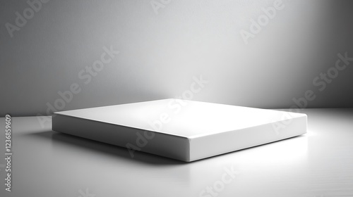 Wallpaper Mural White Square Platform On A White Surface Torontodigital.ca