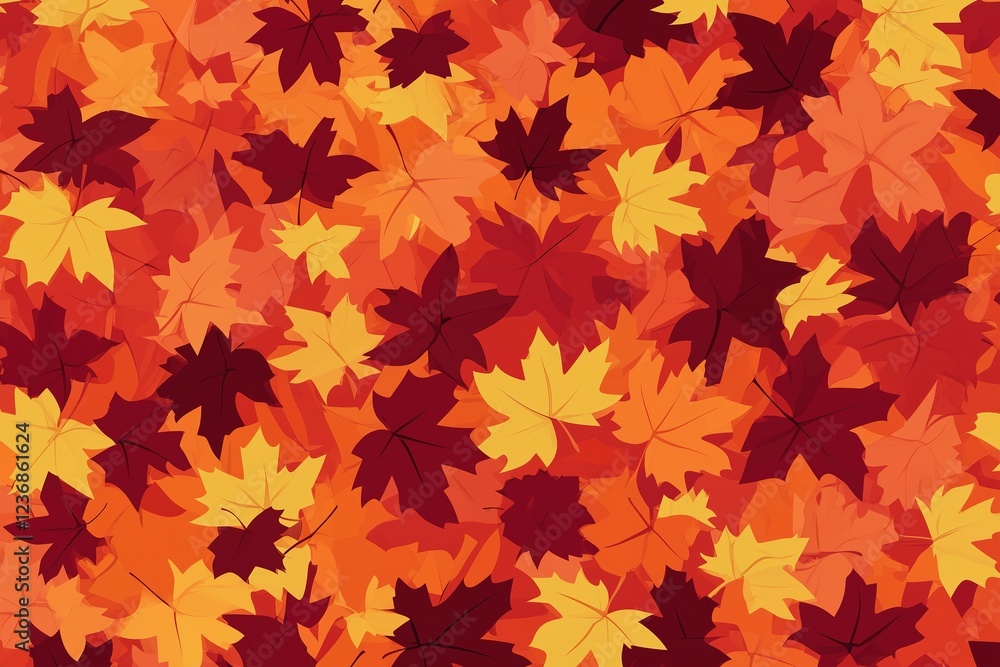 seamless pattern of autumn background made of maple leaves, perfect for fall-themed designs and seasonal decorations seamless pattern of autumn background made of maple leaves, perfect for fall-themed designs and seasonal decorations
