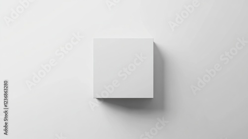 White blank packaging box mockup template isolated on a white background. 