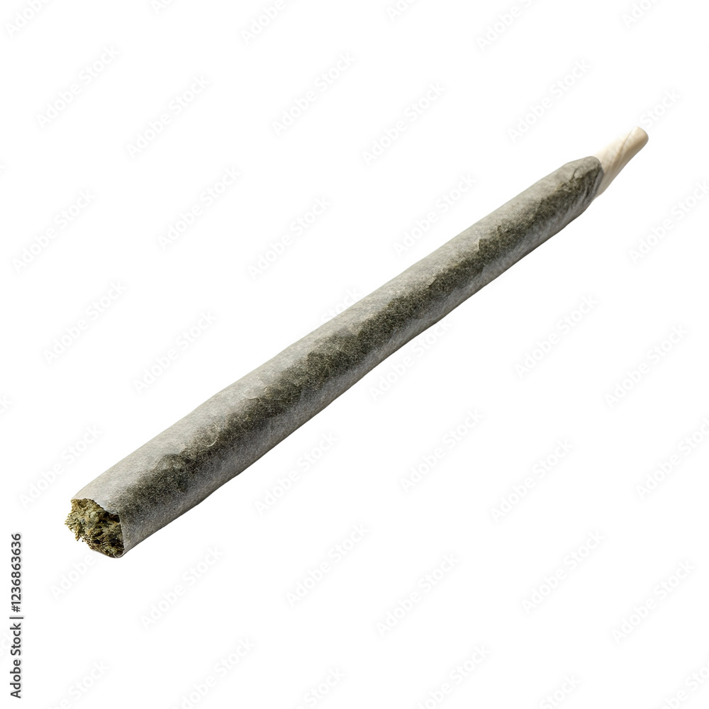 rolled joint on transparent background rolled joint on transparent background