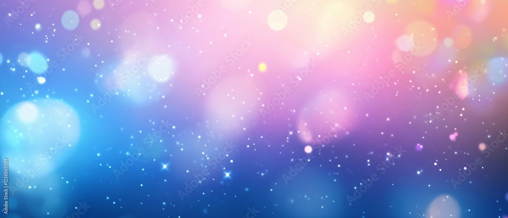 Fototapeta premium Abstract Pastel Background with Sparkling Lights and Bokeh