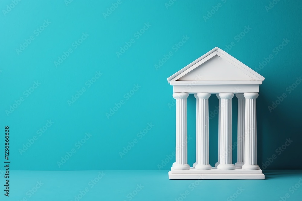 Minimalist model of a classical building.