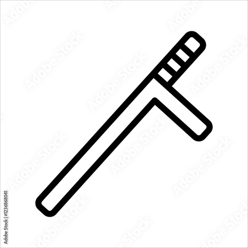 baton icon with white background vector stock illustration