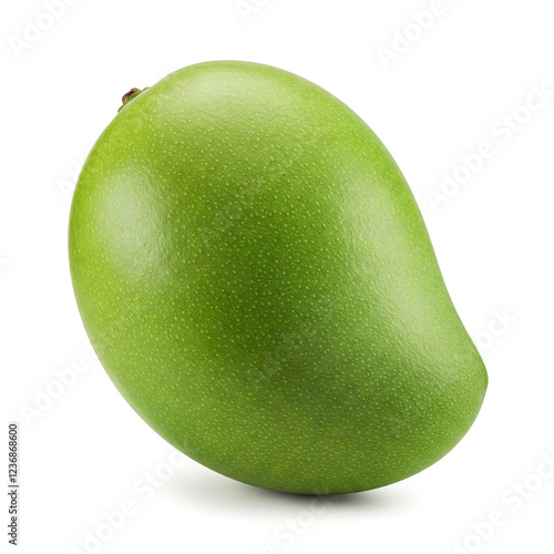 green mango isolated on white background