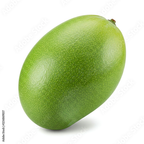 green mango isolated on white background