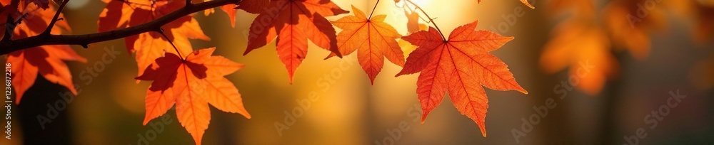 Maple branch's intricate shape soaks up sunlight, autumn, maple Maple branch's intricate shape soaks up sunlight, autumn, maple