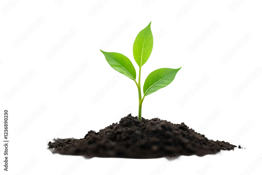 Young Plant Growing from Soil – Fresh New Life Emerging Young Plant Growing from Soil – Fresh New Life Emerging
