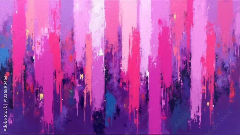 Fototapeta premium Abstract watercolor with pink and purple tones, grunge texture, artistic brush strokes and colorful ink patterns.