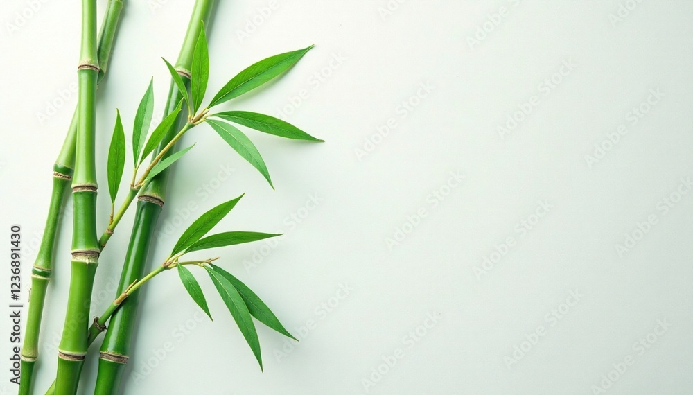 Delicate bamboo leaves rustling on a minimalist wall surface, serene, bamboo Delicate bamboo leaves rustling on a minimalist wall surface, serene, bamboo