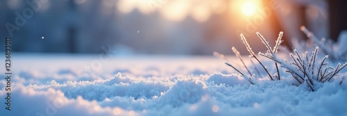 Wallpaper Mural Frosty winter morning with delicate ice sickles suspended, frosty, clear, light Torontodigital.ca