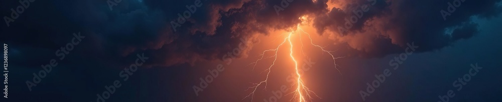 Stormy night sky with towering dark clouds and lightning flashes, brown, electrified, darkclouds Stormy night sky with towering dark clouds and lightning flashes, brown, electrified, darkclouds