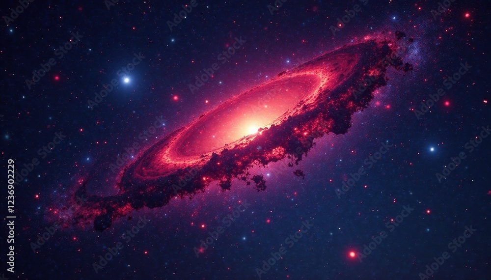 Starry night sky with a rough, cosmic texture, red, starry night Starry night sky with a rough, cosmic texture, red, starry night