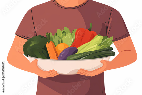 Fresh assortment of colorful vegetables including carrots and broccoli. Healthy and organic produce for nutritious cooking. photo