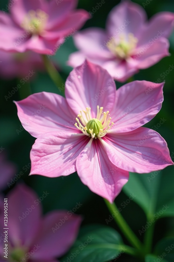 Clematis petals in soft focus, showcasing their intricate details, elegance, soft focus, delicate petals Clematis petals in soft focus, showcasing their intricate details, elegance, soft focus, delicate petals
