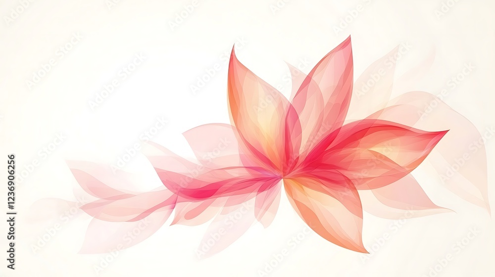 Fototapeta premium Abstract Pink Flower Delicate Design Soft Hues