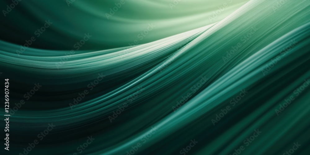 Flowing abstract waves in shades of green and black, creating a dynamic and textured effect Flowing abstract waves in shades of green and black, creating a dynamic and textured effect