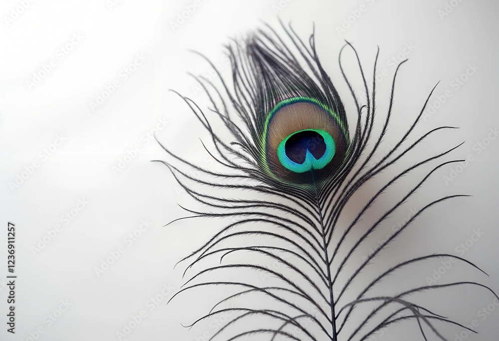 Obraz premium peacock feather close up