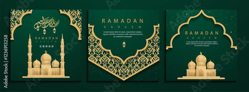 Ramadan Kareem social media template islamic background for greeting