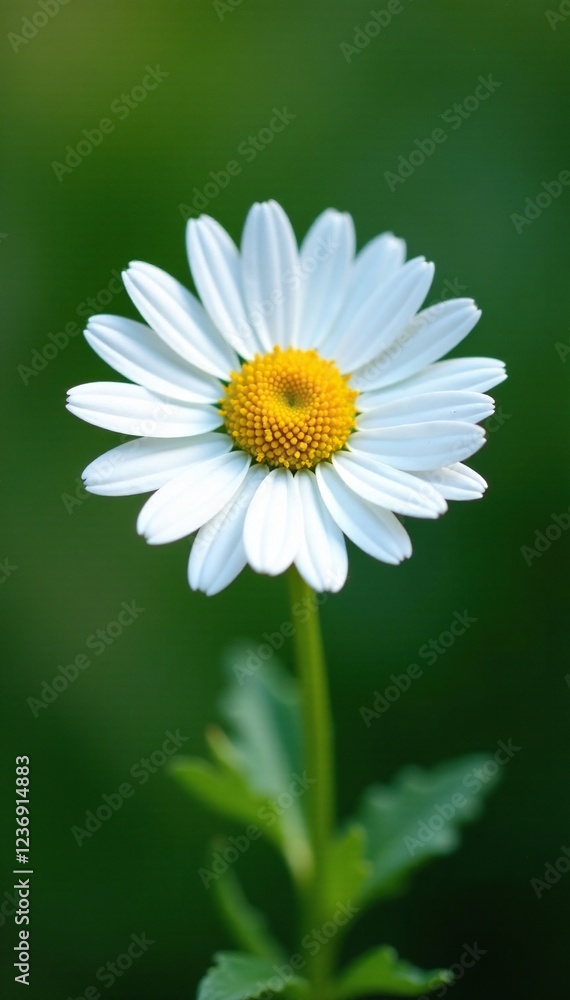 Fototapeta premium Chamomile daisy in full bloom with its stamens, chamomile, botanical, nature