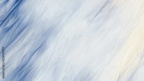 Abstract soft feather texture in gentle blue hues