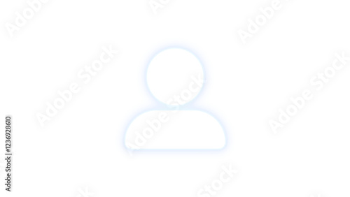 User large icon white color glowing neon on transparent background Free Download User large icon white color glowing neon on transparent background - GFXLoad