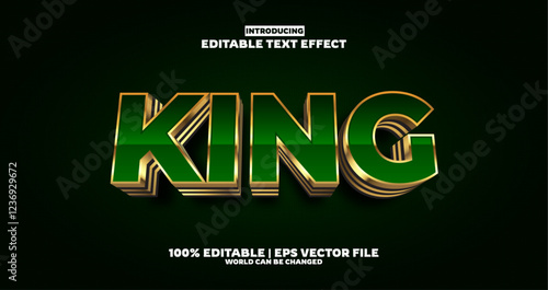 New King editable text effect in modern trend style