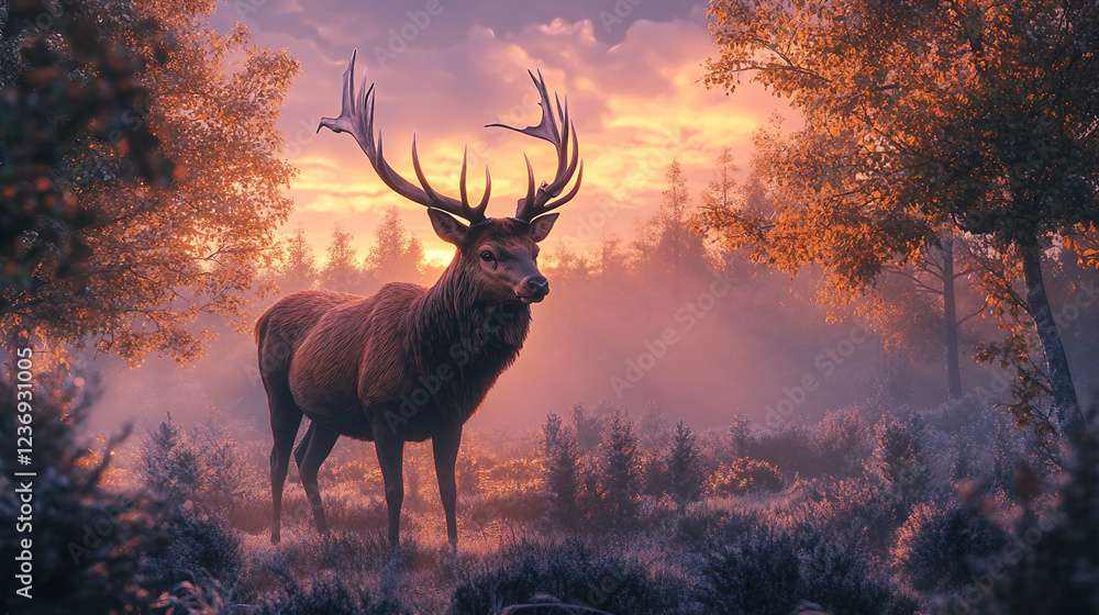 Naklejka premium deer in the forest