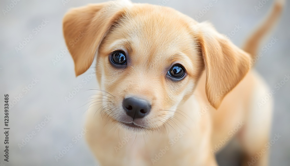 Adorable Golden Puppy Posing For A Portrait Adorable Golden Puppy Posing For A Portrait