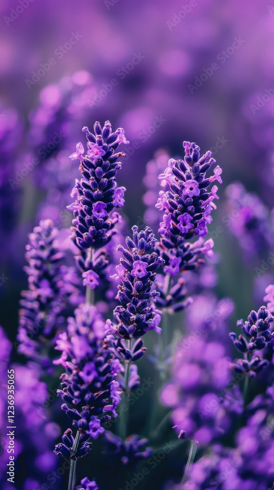 Obraz premium Lavender flowers in full bloom with a soft dreamy background