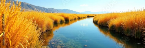 Wallpaper Mural Paisajes de arrozales con un estanque de peces, , murcia Torontodigital.ca