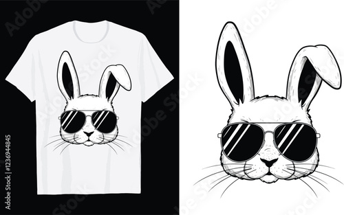  Simple Bunny Shades easter day t shirt design