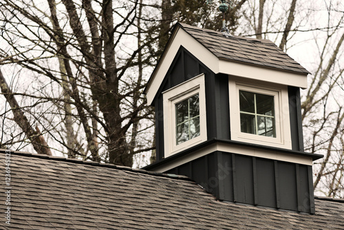 Wall Mural rural house cupola on top of barn garage (rustic country style window light ligh