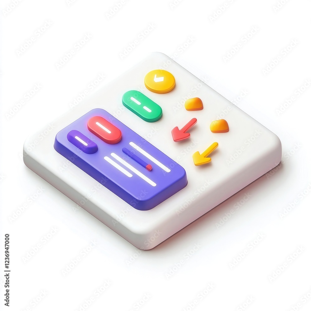 3D icon of code and website on a white background, with a purple and blue color palette, a simple design 3D icon of code and website on a white background, with a purple and blue color palette, a simple design