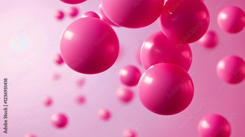 Pink Sphere Abstract 3D Render with Floating Spheres on Soft Background, Ideal for Modern Art, Design Projects, and Trendy Interiors, Signifying Creativity and Innovation in Visual Arts Pink Sphere Abstract 3D Render with Floating Spheres on Soft Background, Ideal for Modern Art, Design Projects, and Trendy Interiors, Signifying Creativity and Innovation in Visual Arts