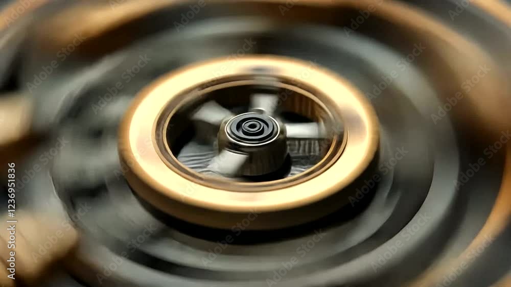 Close-up of a spinning fidget spinner with motion blur Close-up of a spinning fidget spinner with motion blur