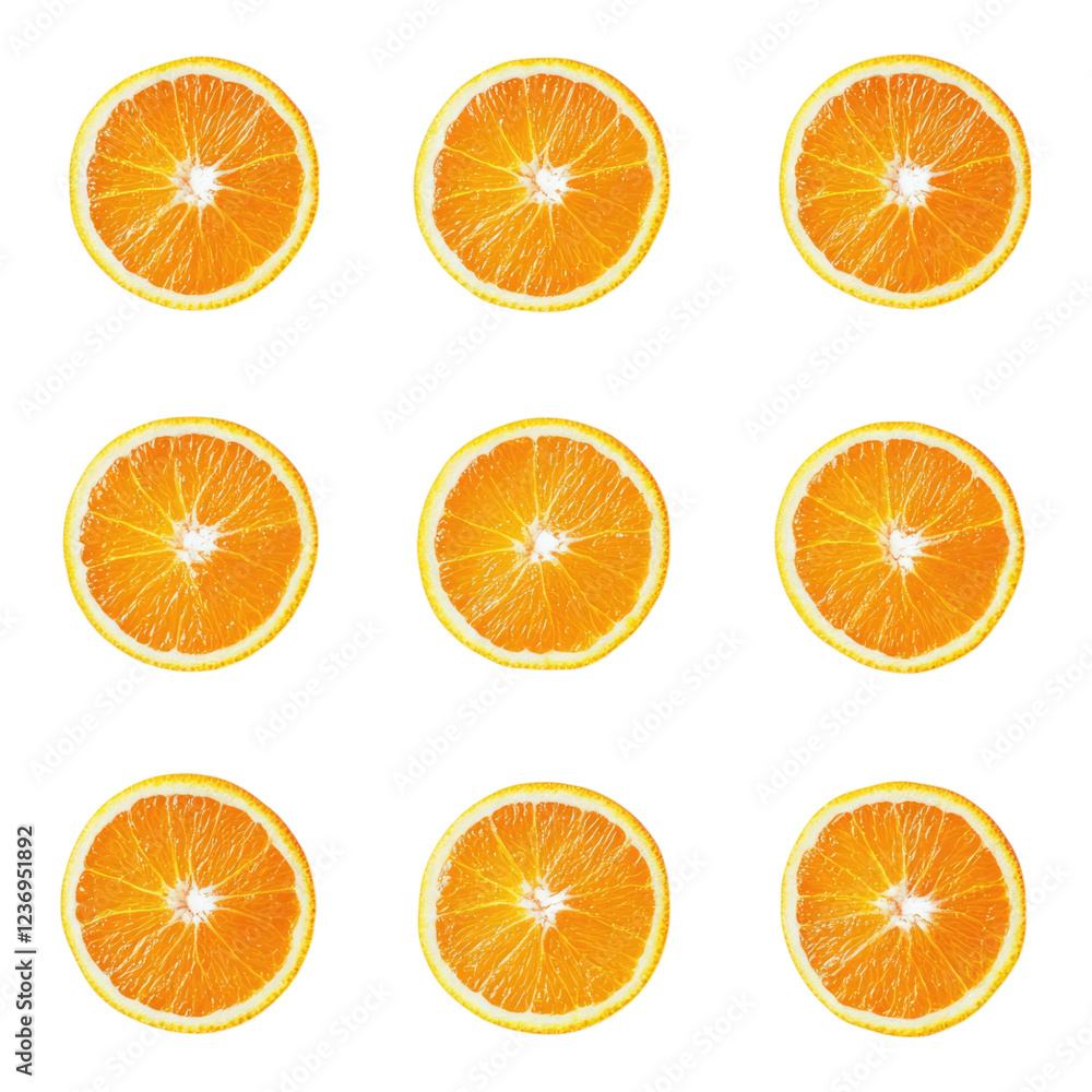 Orange slice isolated on transparent background, PNG, Set of Orange slice isolated on transparent background, PNG, Set of