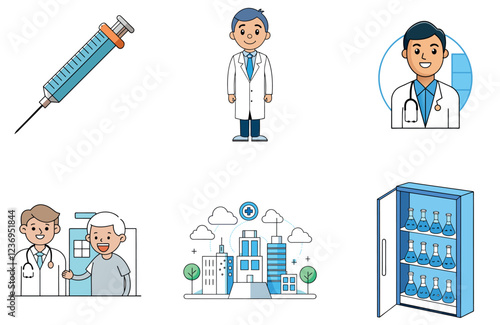 Bundle Joint Pain Relief Medicine Collection Icons