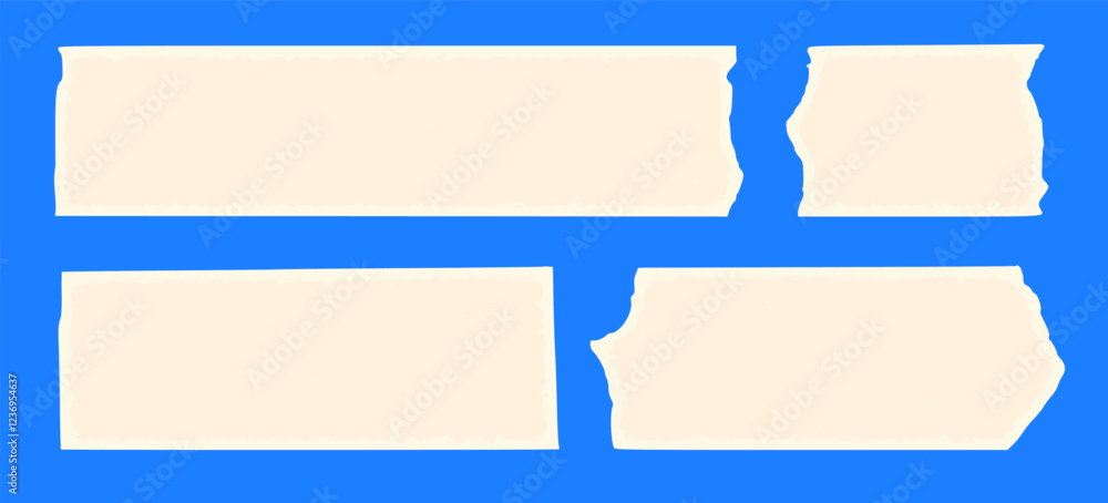 Torn paper pieces vector elements isolated Torn paper pieces vector elements isolated