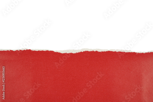 Papel rasgado de color rojo