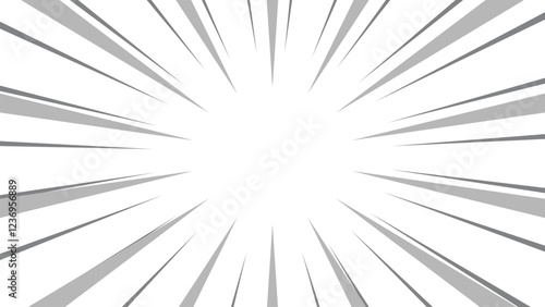 Comic manga transparent background with vector radial lines frame of speed action effect. Anime comic book cartoon pattern of explosion, explode or superhero motion lines, burst force or zoom effect