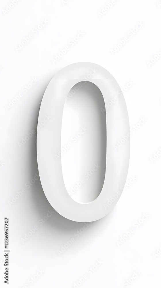 Obraz premium 60. A simple white background with the number 60 in a clean, sharp font