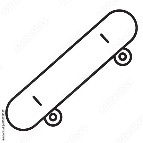 Simple skateboard icon 