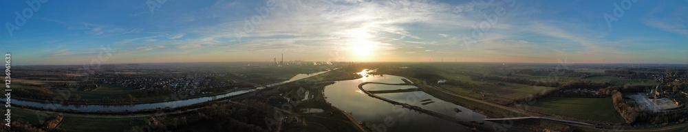 Lippe Kanal Sonnenuntergang